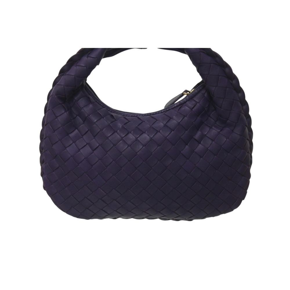 BOTTEGA VENETA Intrecciato Hobo Handbag Purple Leather - Picture 3 of 9